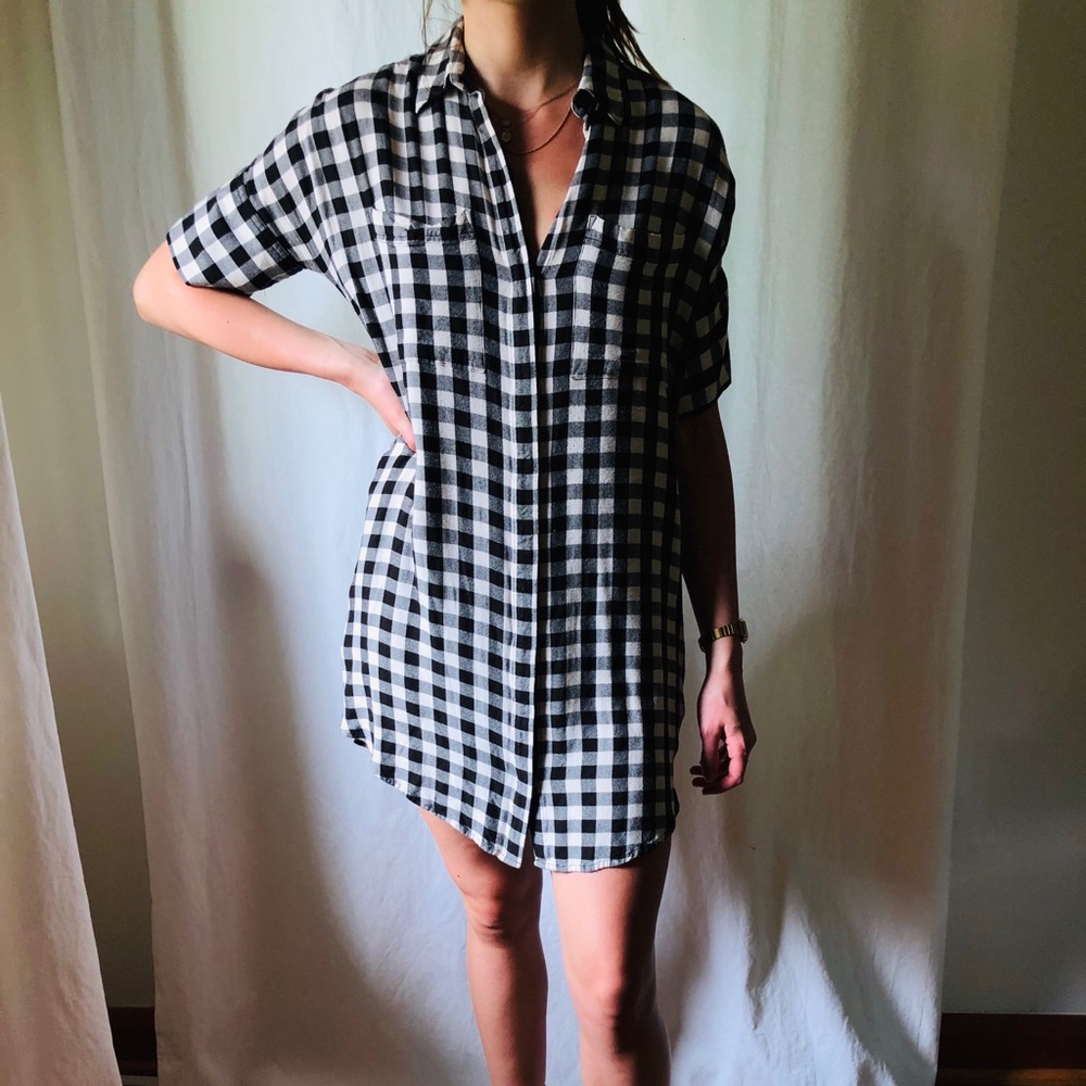 MADEWELL flannel shirtdress